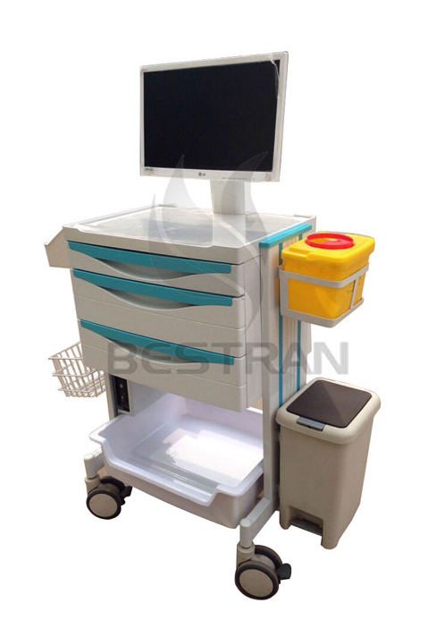 Doctor workstation computer trolley