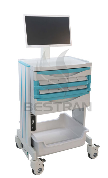 Doctor workstation computer trolley