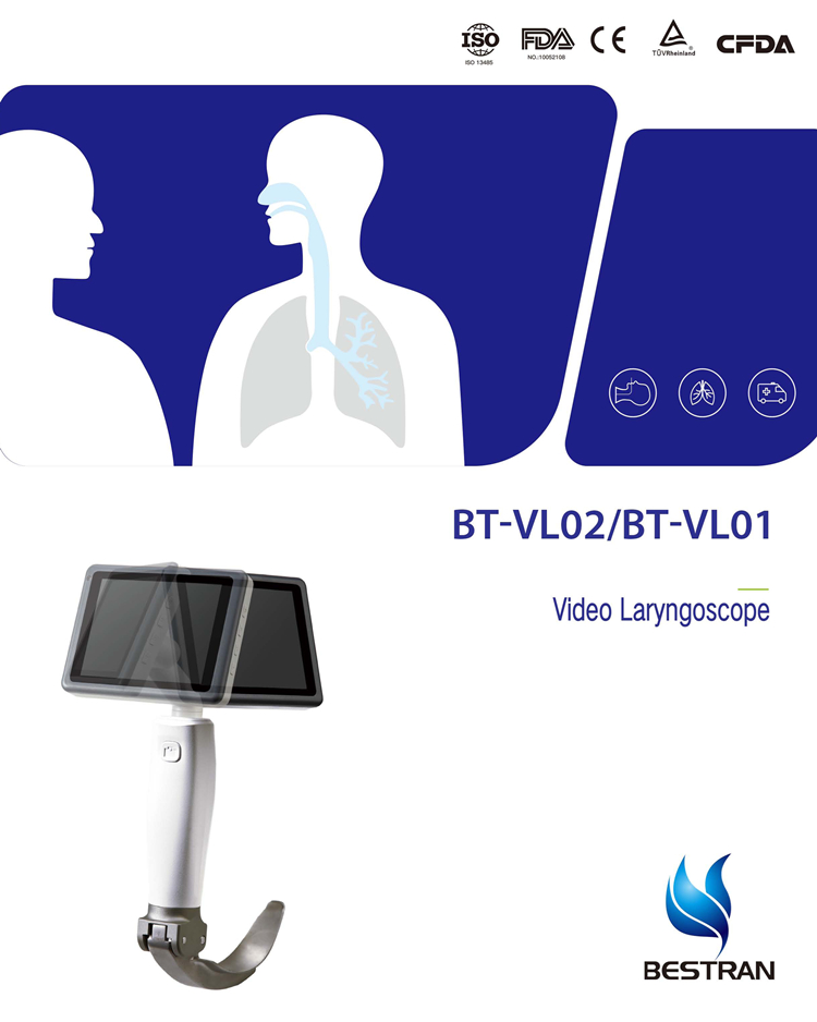 BT-VL01 Bestran Hospital Medical Equipment price of video laryngoscope reusable set for sale