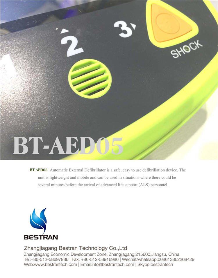BT-AED05 Hospital Medical Equipment Price of Automatic External Defibrillato Machine