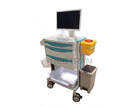 Doctor workstation computer trolley