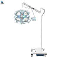 Lámpara quirúrgica LED móvil de alta gama con pantalla táctil, 112 LED y 160.000 lux de iluminación.