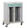 Steel patient record trolley