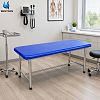 Mesa de exploración de acero inoxidable BESTRAN para examen de pacientes y diagnóstico médico.