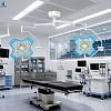 160,000 Lux LED Surgical Light with Electronic Focusing and Shadow Compensation
