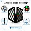 Lámpara quirúrgica LED de techo de alta gama con pantalla táctil, enfoque electrónico y compensación de color RGB.